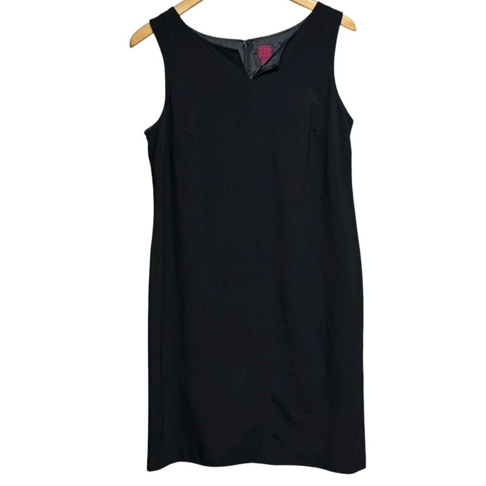 212 Collection Black Sheath Dress Size 12 - Picture 2 of 6